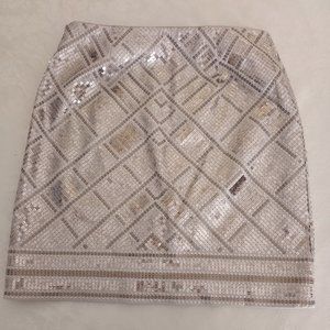 White House Black Market gold sequin skirt/ sz 4, N/w/o tags